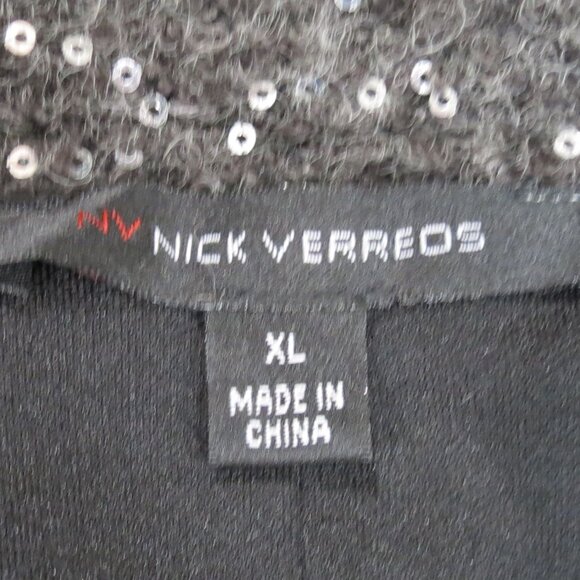 Nick Verreos Grey Sequined Button Up Cardigan - Picture 7 of 7